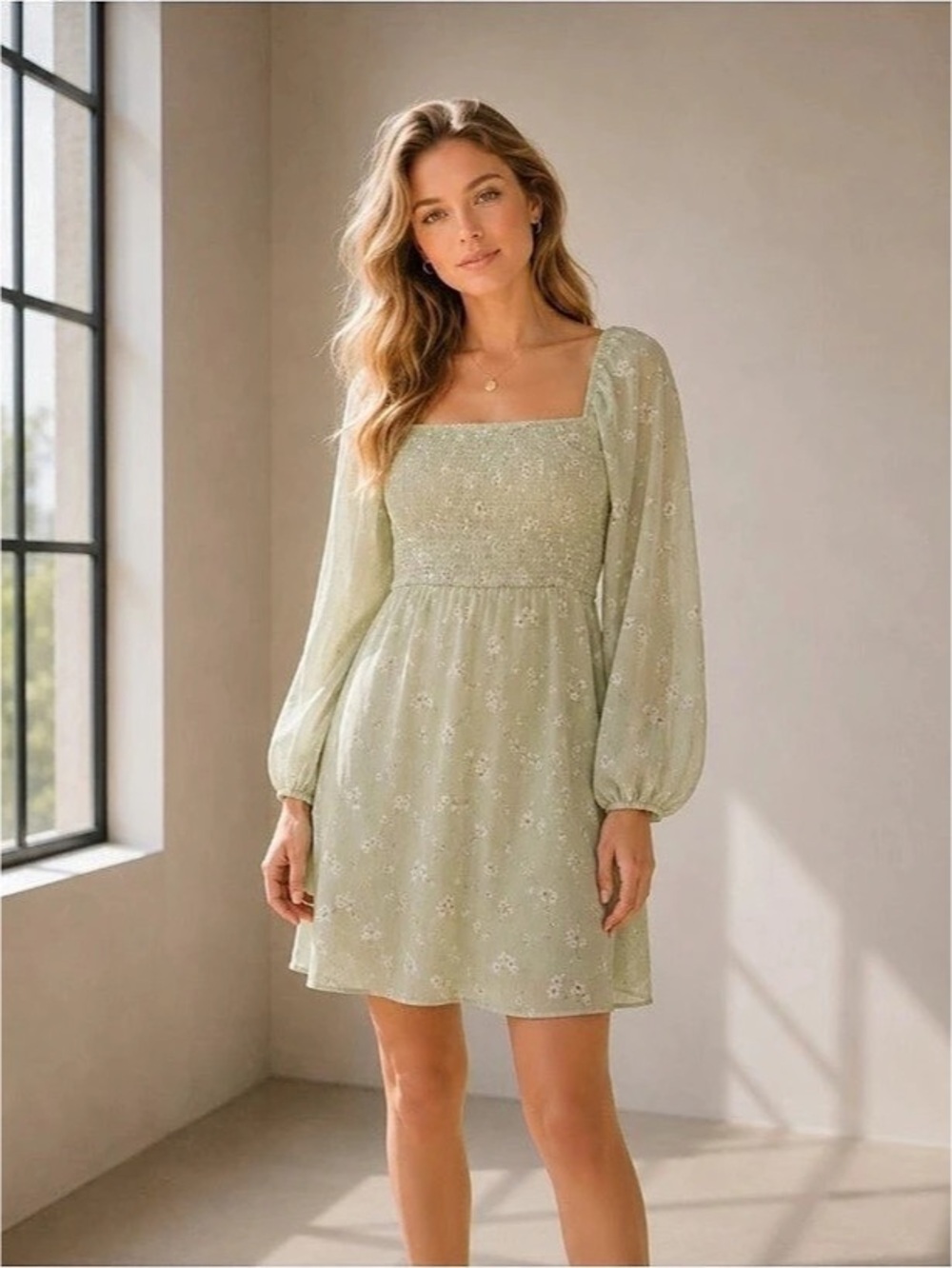 Wilfred Tempest Mini Dress Floral Green size 6